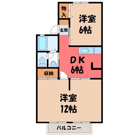 セジュール蘭 1番館の物件間取画像